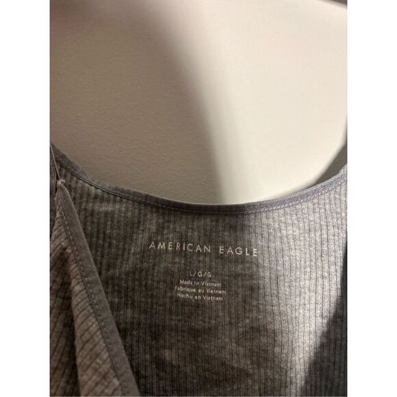 American eagle gray cropped tank top size large C24-19 - Picture 3 of 3